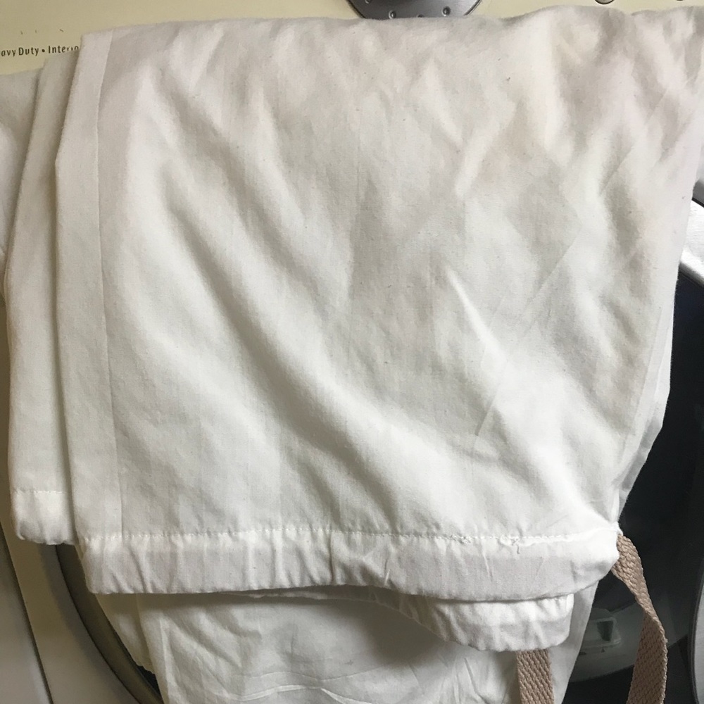 2 White pair of Medium scrub pants